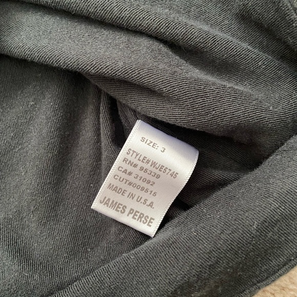 EUC James Perse black knit wrap front skirt / top size 3 - Picture 6 of 7